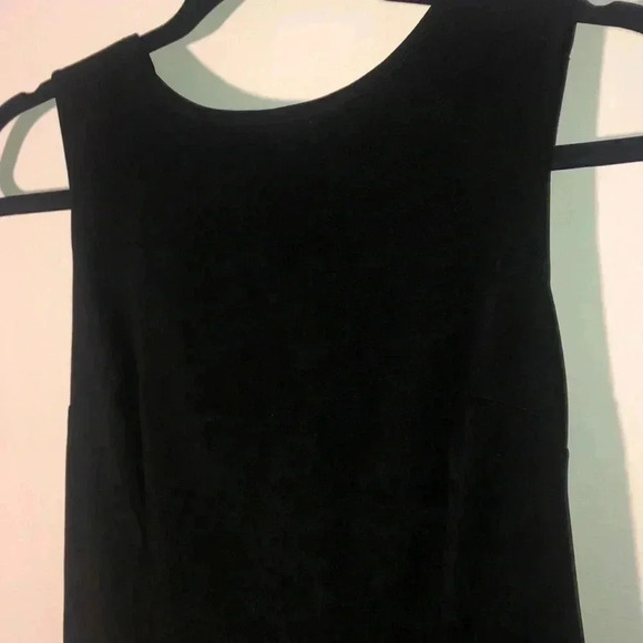 Suede black skater dress - Picture 2 of 6